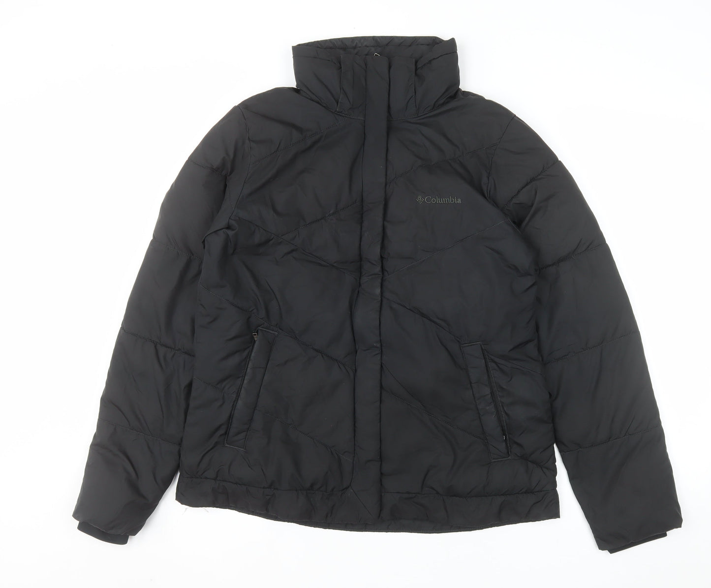 Columbia Womens Black M Puffer Jacket Winter Insulated Mid-Length