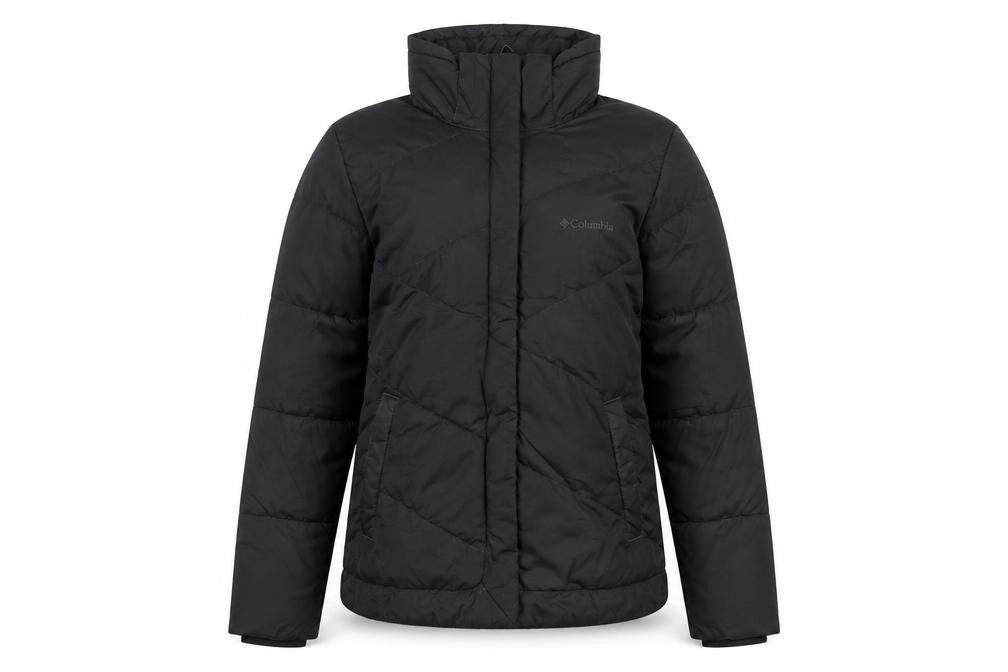 Columbia Womens Black M Puffer Jacket Winter Insulated Mid-Length