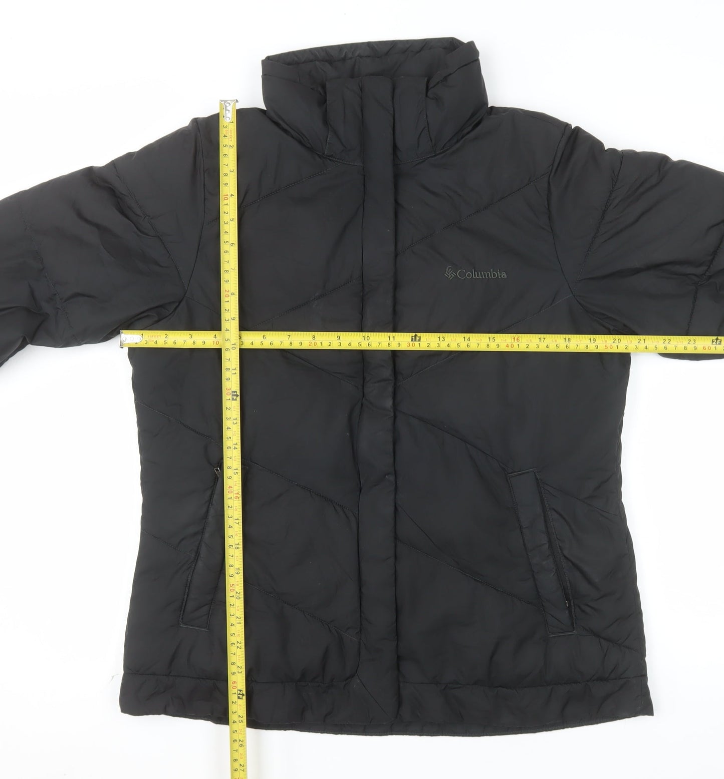 Columbia Womens Black M Puffer Jacket Winter Insulated Mid-Length