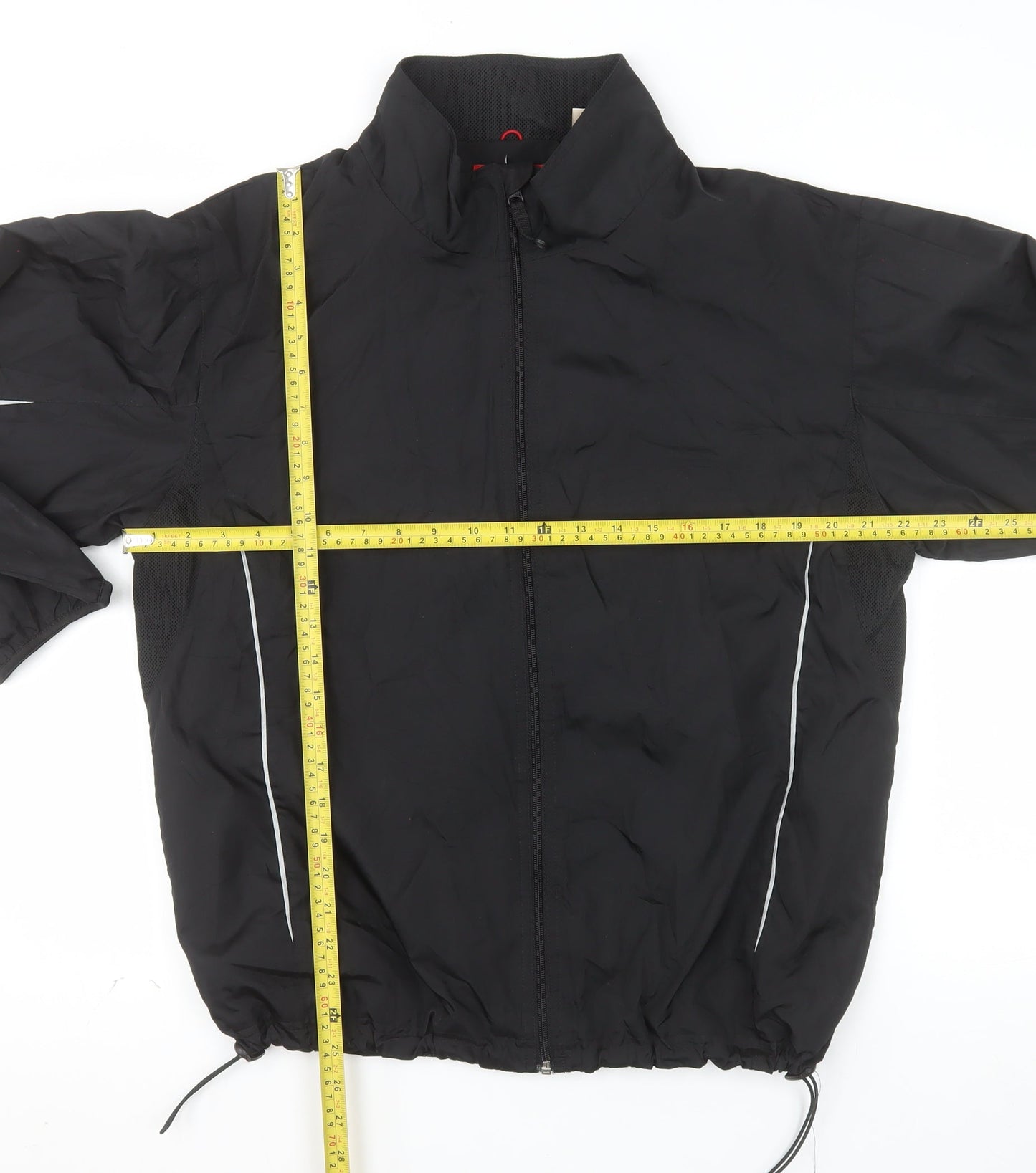 Simply For Sports Men's Black Medium Windbreaker Jacket Polyester