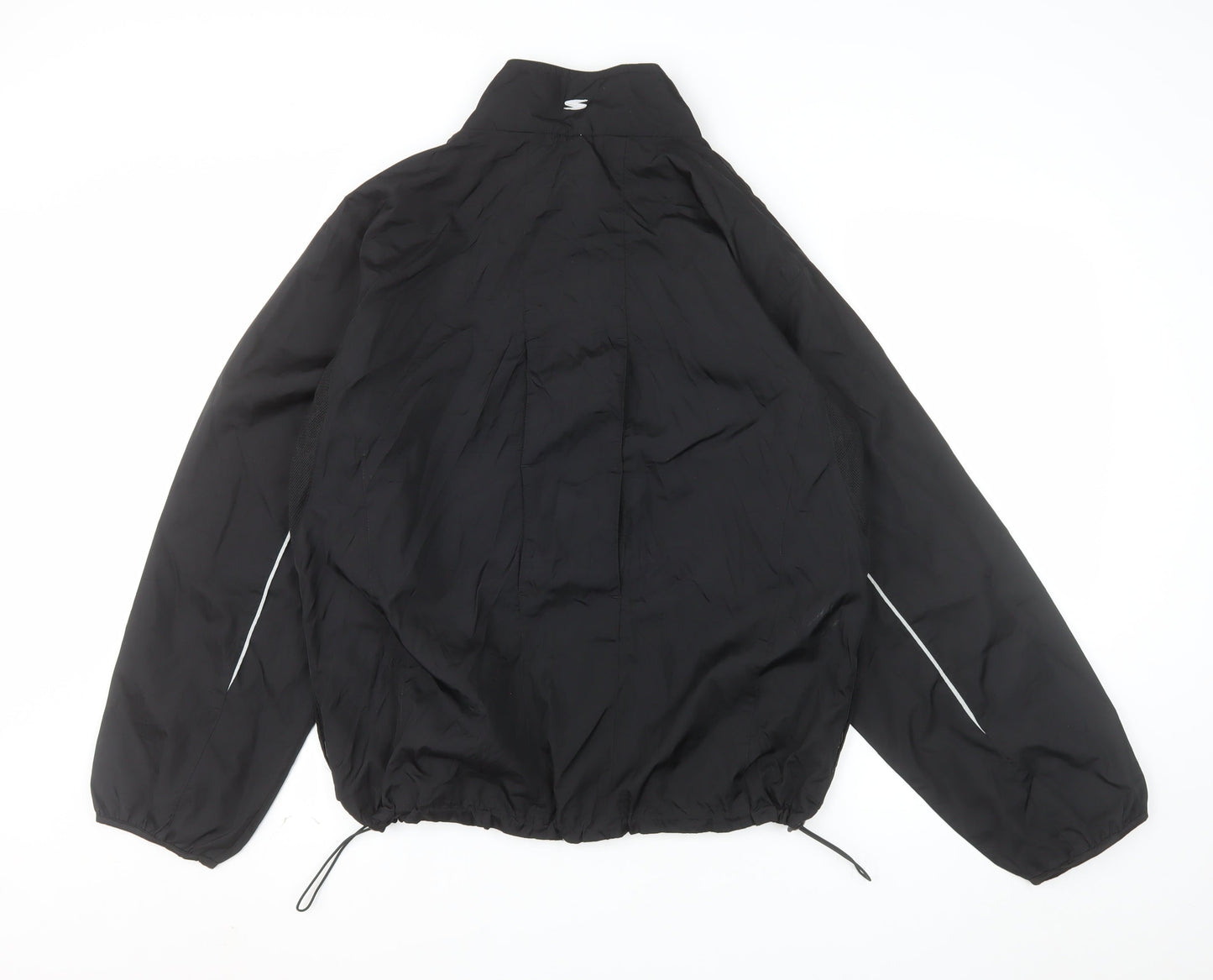 Simply For Sports Men's Black Medium Windbreaker Jacket Polyester