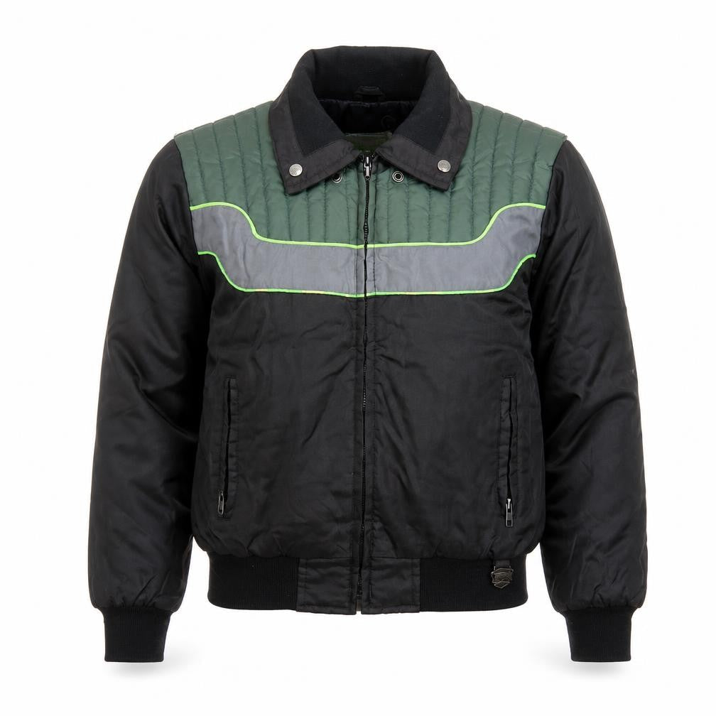 Arctowear Men's Black Bomber Jacket Size M Nylon Winter Zip-Up