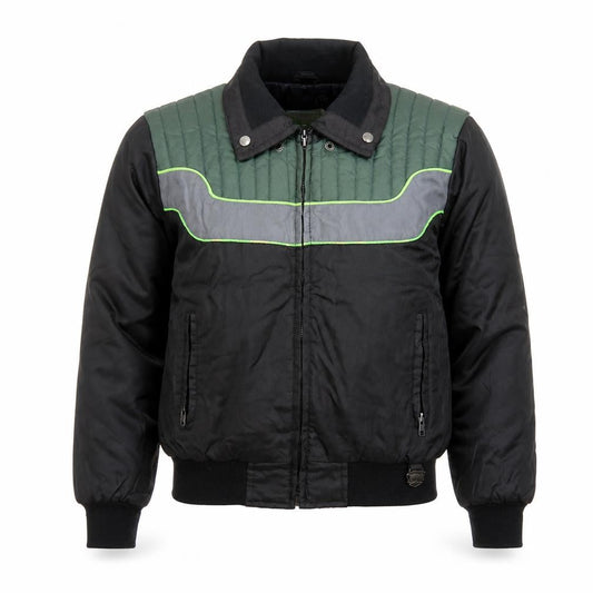 Arctowear Men's Black Bomber Jacket Size M Nylon Winter Zip-Up