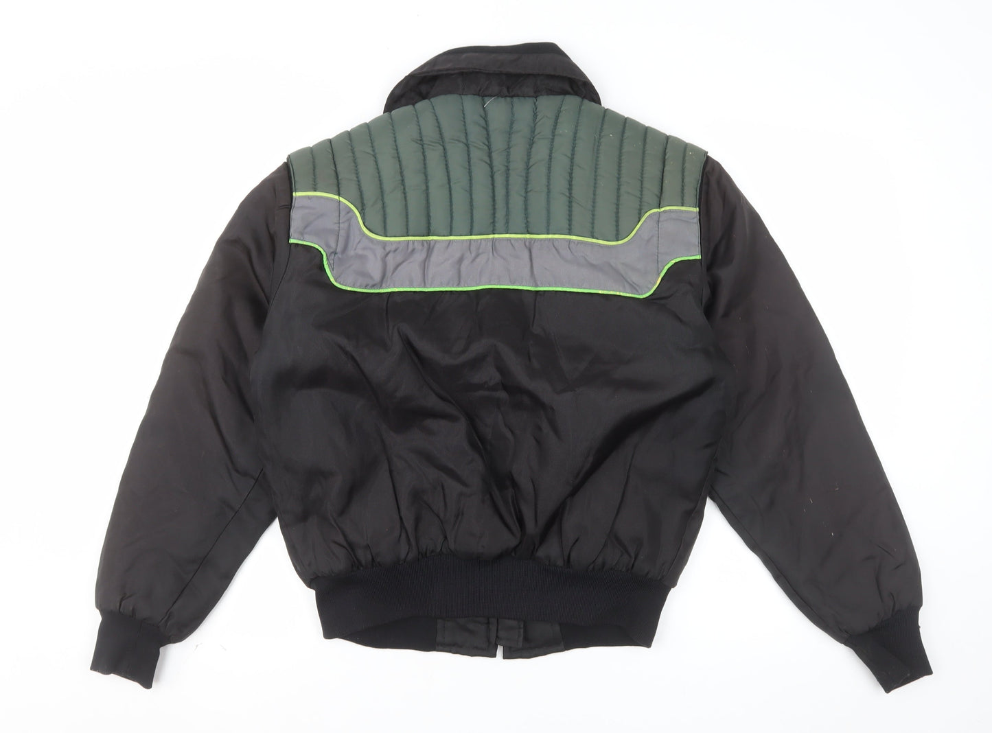 Arctowear Men's Black Bomber Jacket Size M Nylon Winter Zip-Up
