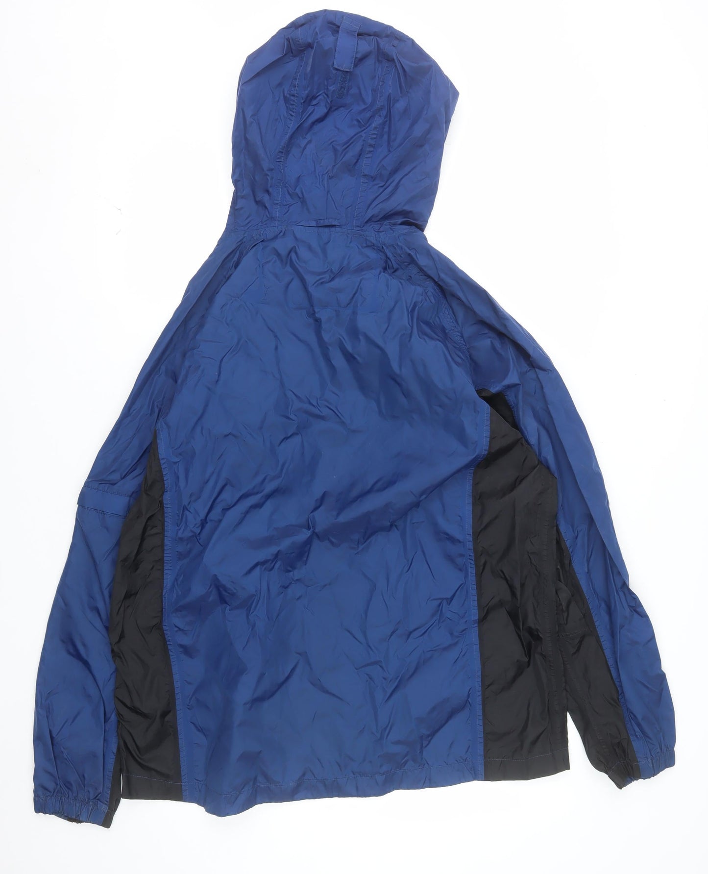 Eddie Bauer Men's Blue M Windbreaker Jacket Hooded Nylon Outdoor