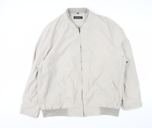Barisal Men’s Beige Bomber Jacket Size 54 Regular Fit Zip Front