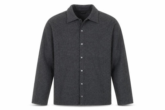 Claiborne Men’s Grey Long Sleeve Slim Fit Button-Up Shirt Size L