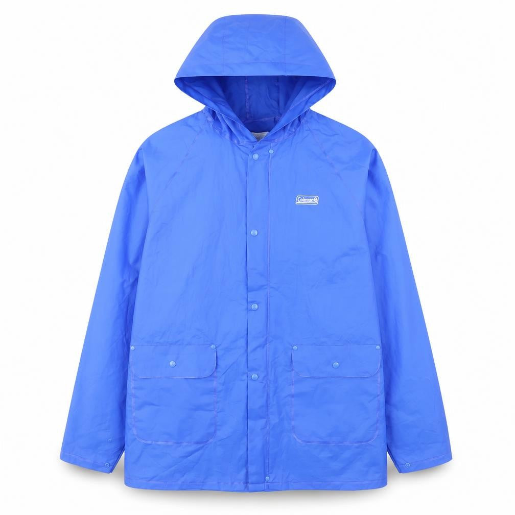 Coleman Men's Blue Waterproof Hooded Rain Coat Jacket M