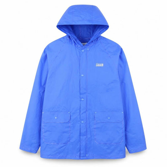 Coleman Men's Blue Waterproof Hooded Rain Coat Jacket M