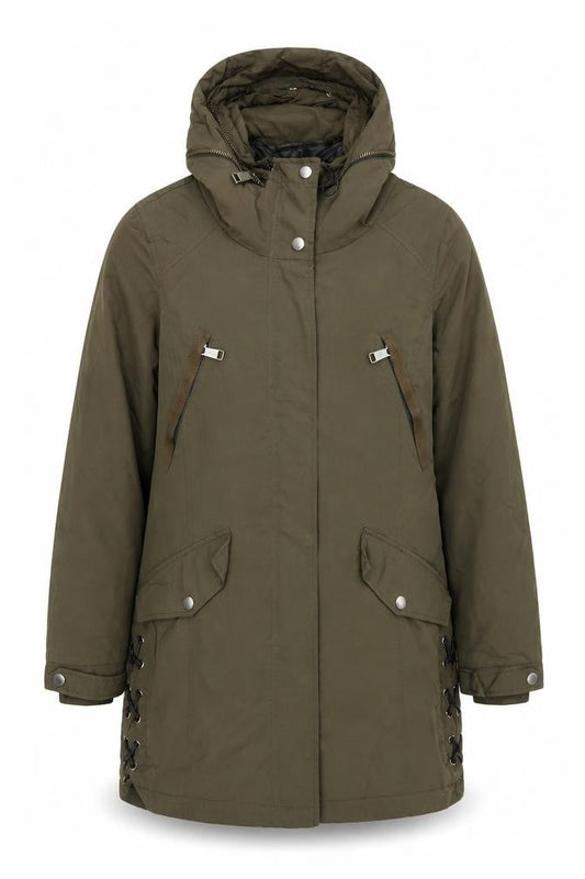 Andrew Marc Men's Green XS Parka Jacket Hooded Nylon Polyester