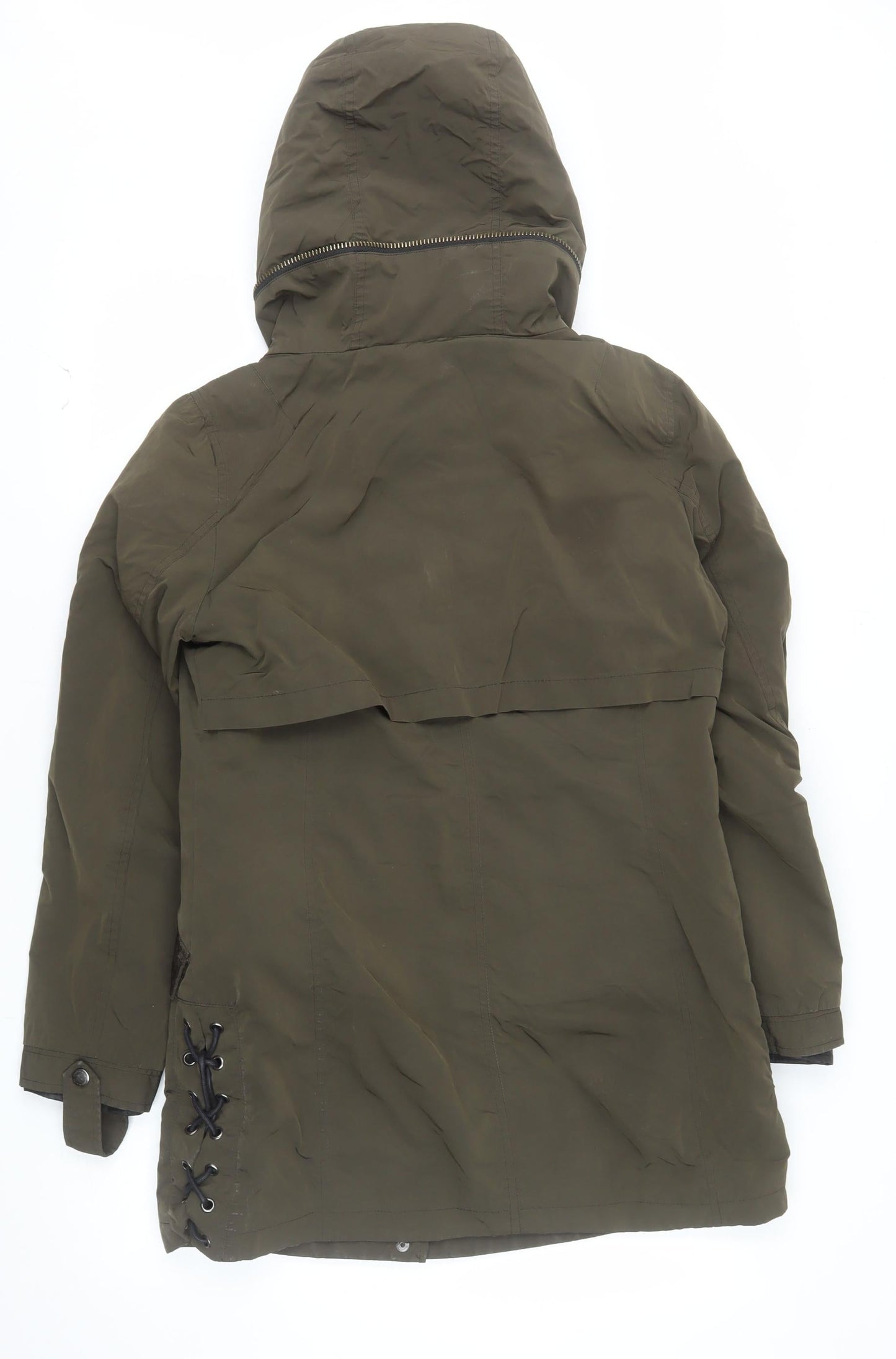 Andrew Marc Men's Green XS Parka Jacket Hooded Nylon Polyester