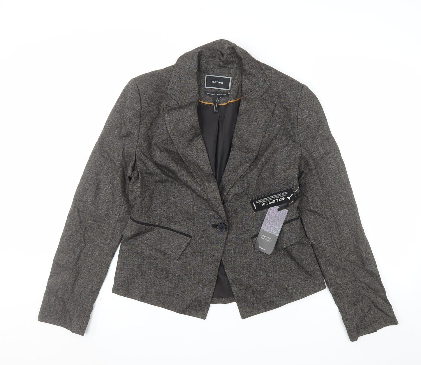 Le Château Women’s Grey Wool Blend Blazer Jacket M Regular Fit