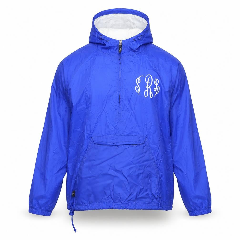 Charles River Apparel Men’s Blue Hooded Windbreaker Jacket Size S MSU Logo