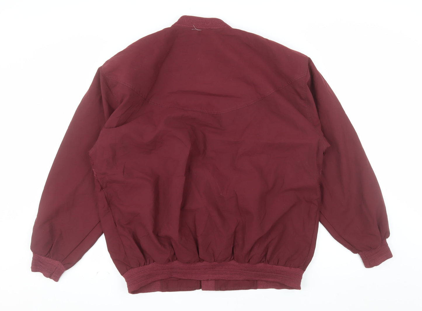 Zero Time Men's Red Bomber Jacket M Shawl Collar Lined Vintage Style