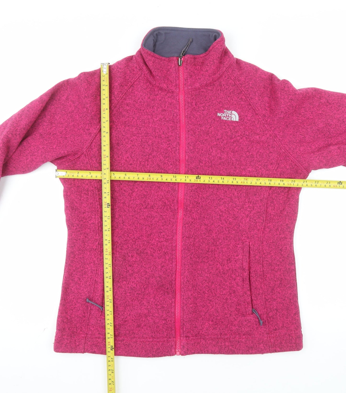 The North Face Women's Pink Fleece Full Zip Outdoor Jacket Size L