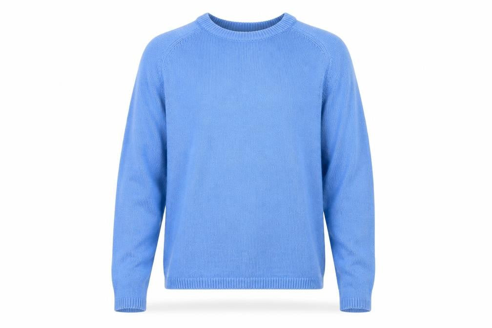 Marks & Spencer Men's Blue M Cotton Crew Neck Jumper