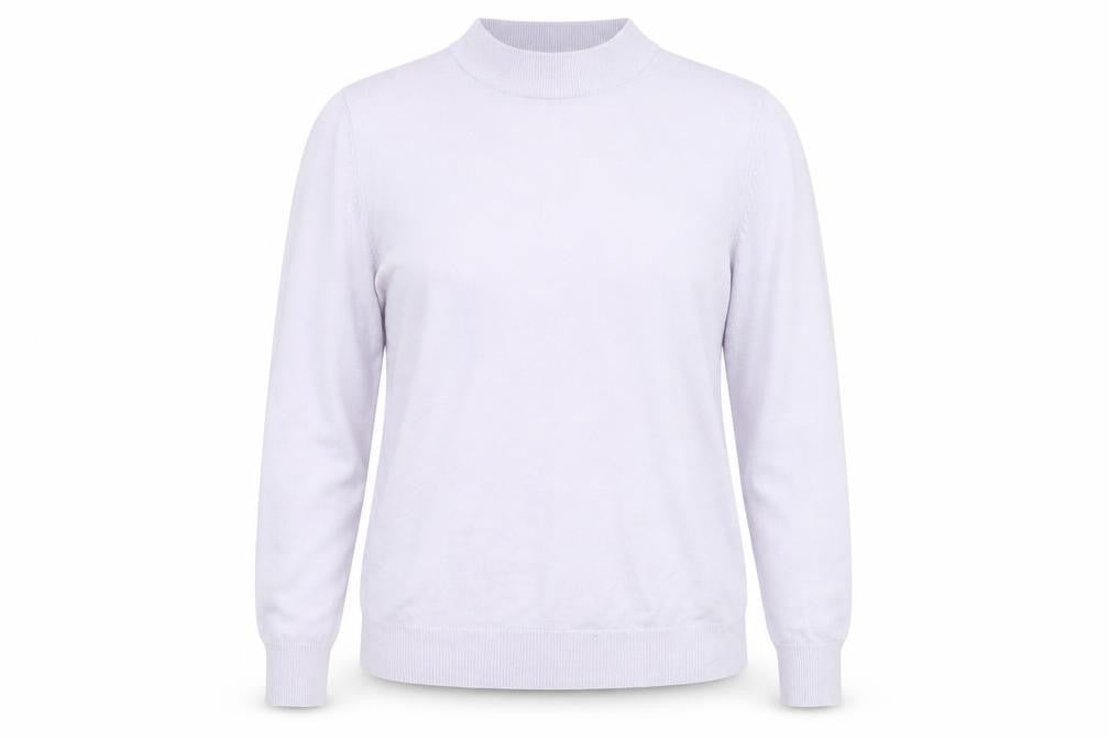 Bonmarché Women’s Purple Mock Neck Acrylic Jumper Size 16