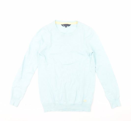 Crew Clothing Company Women’s Blue Cotton Cashmere Jumper Size 8