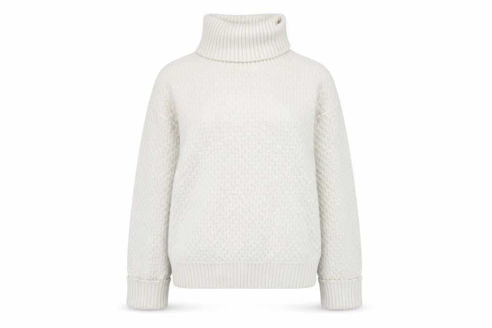 Marks & Spencer Women’s Beige Roll Neck Knit Jumper Size S