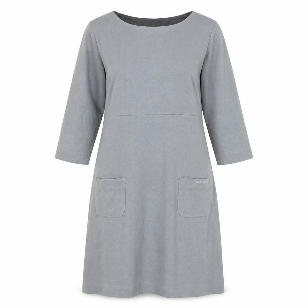Weird Fish Women’s Grey Cotton Blend Shift Dress Size 12