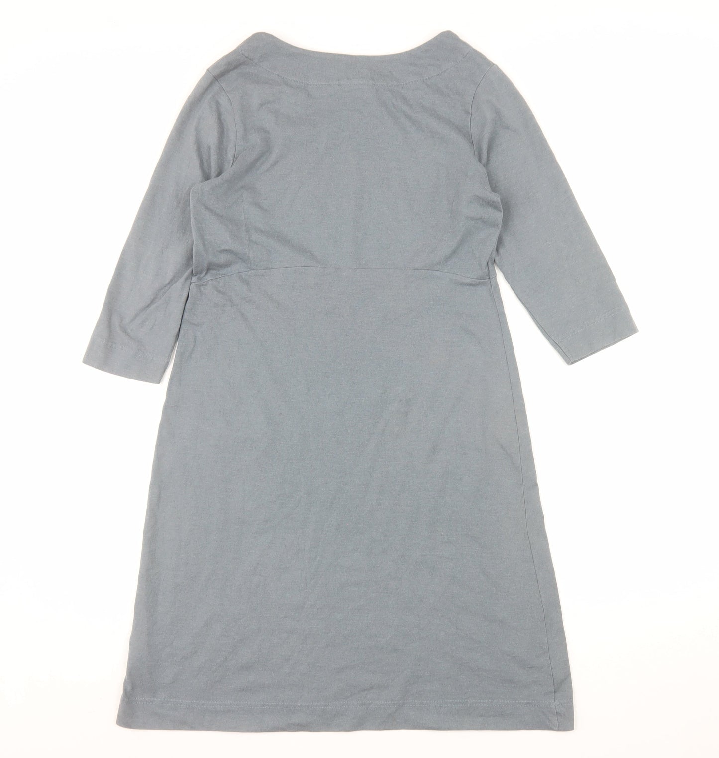 Weird Fish Women’s Grey Cotton Blend Shift Dress Size 12