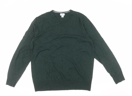 Old Navy Men’s Green V-Neck Knit Pullover Jumper XL Tall