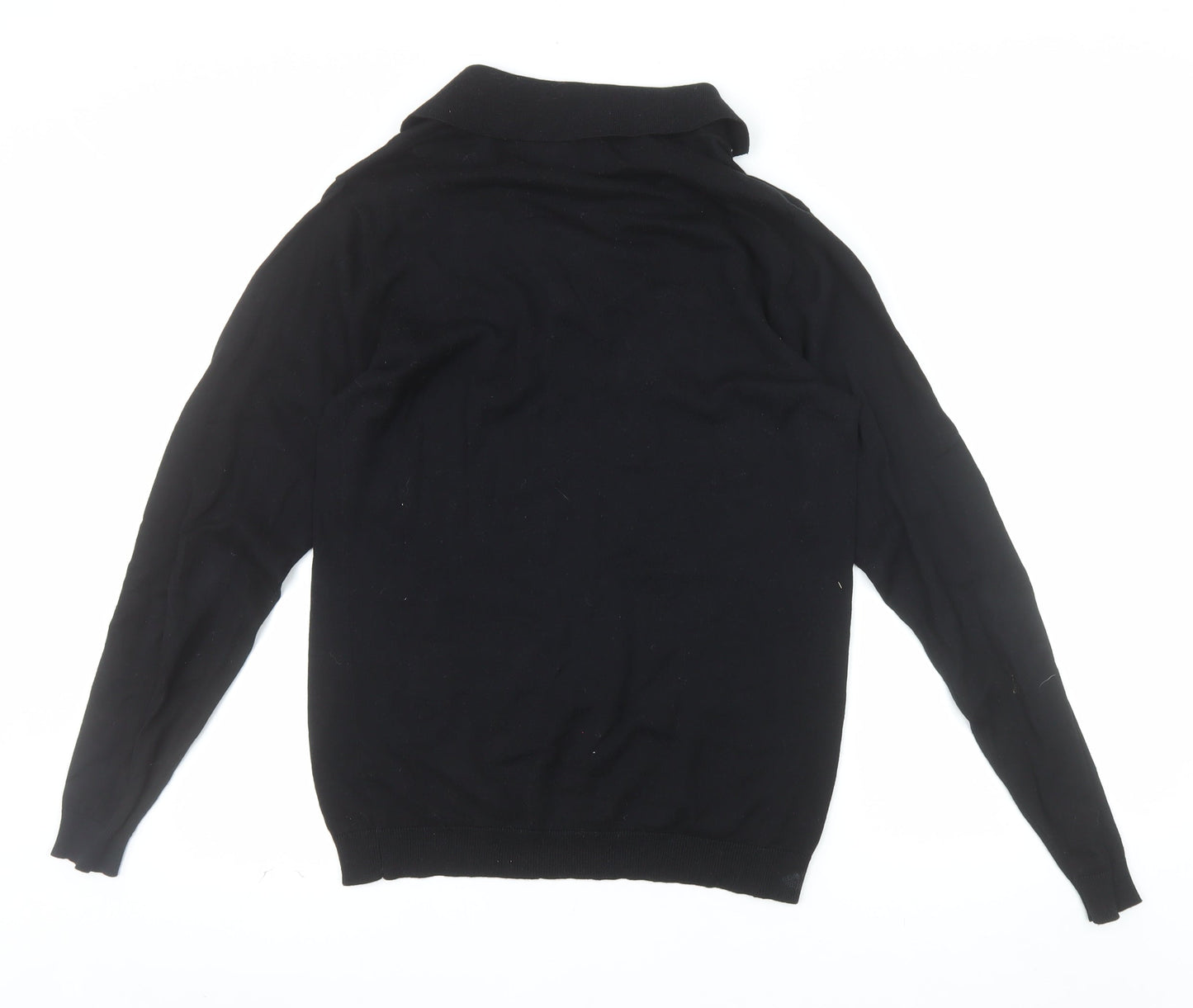 ASOS DESIGN Men's Black Cotton V-Neck Jumper XS