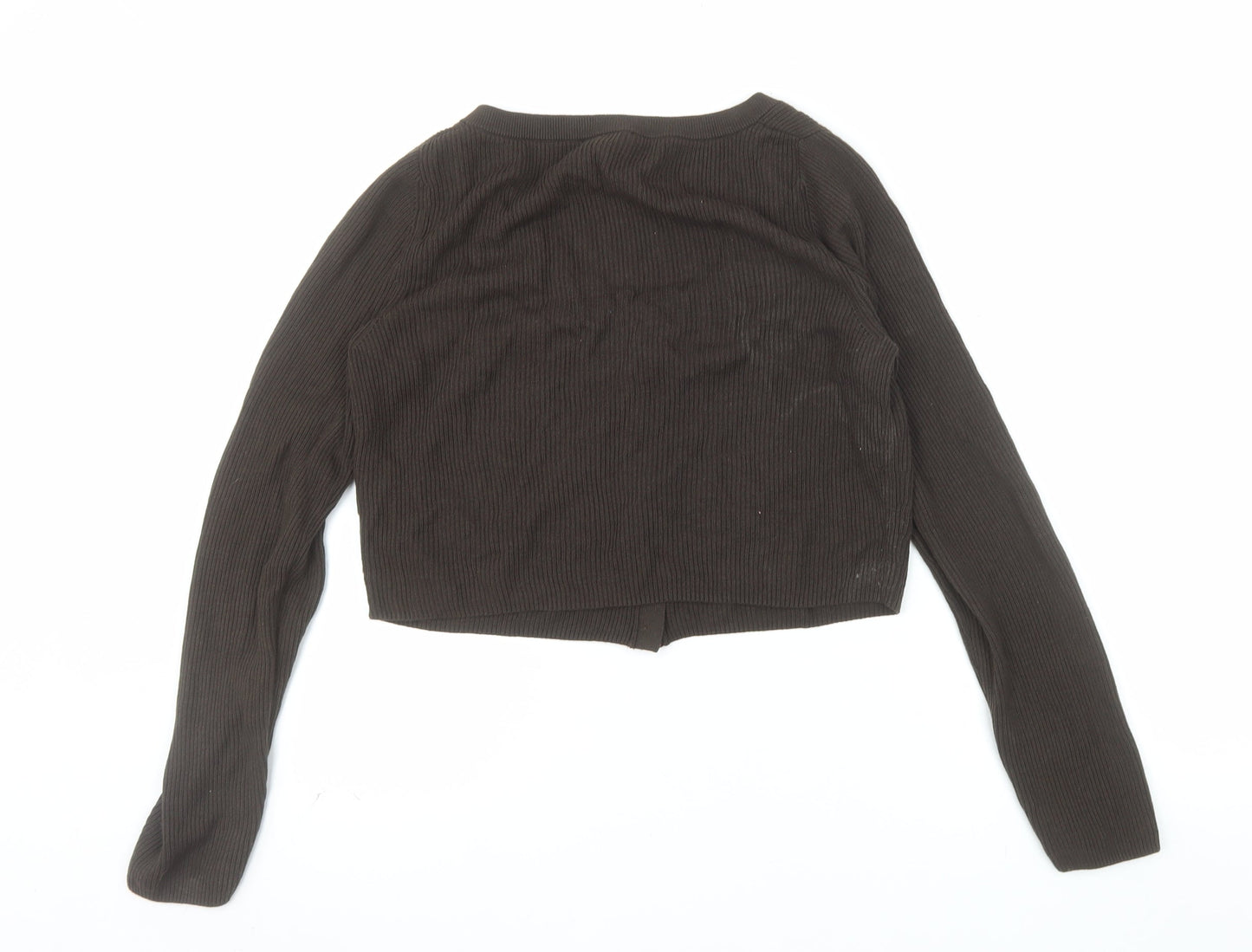 & Other Stories Women Brown Wool Blend Button Cardigan Size 12