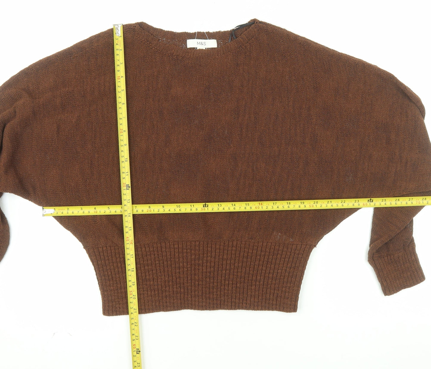 Marks and Spencer Women Brown M Knit Pullover Jumper