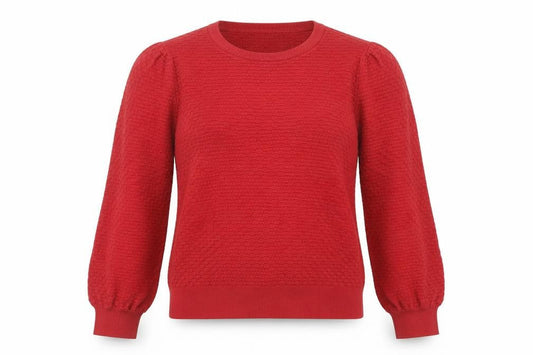 Front view of Principles Women's Red, size 16, Crew Neck Knit Long Sleeve Jumper