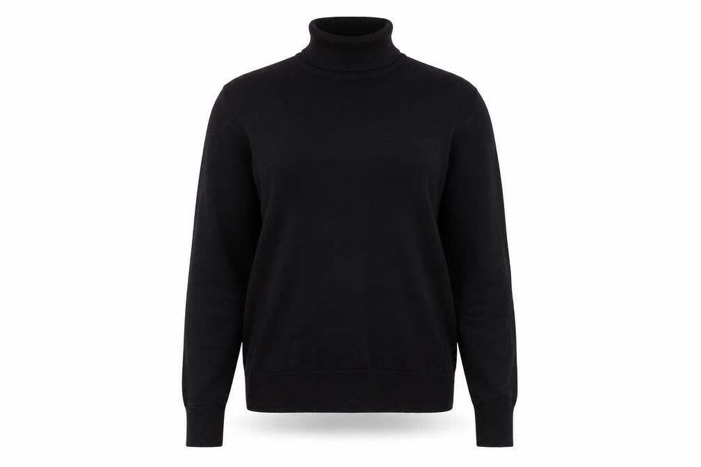 Linea Women's Black Merino Wool Roll Neck Jumper M