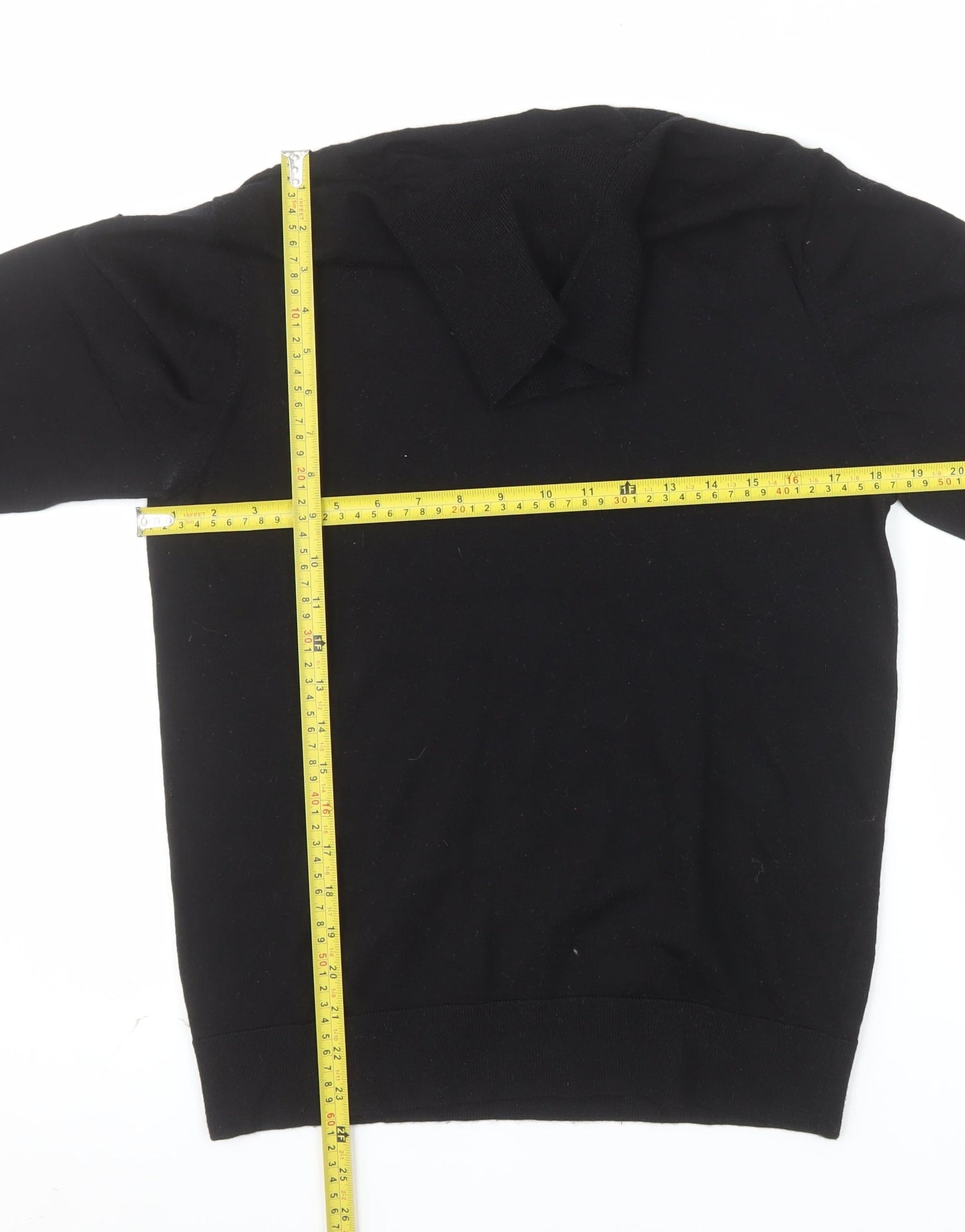 Linea Women's Black Merino Wool Roll Neck Jumper M
