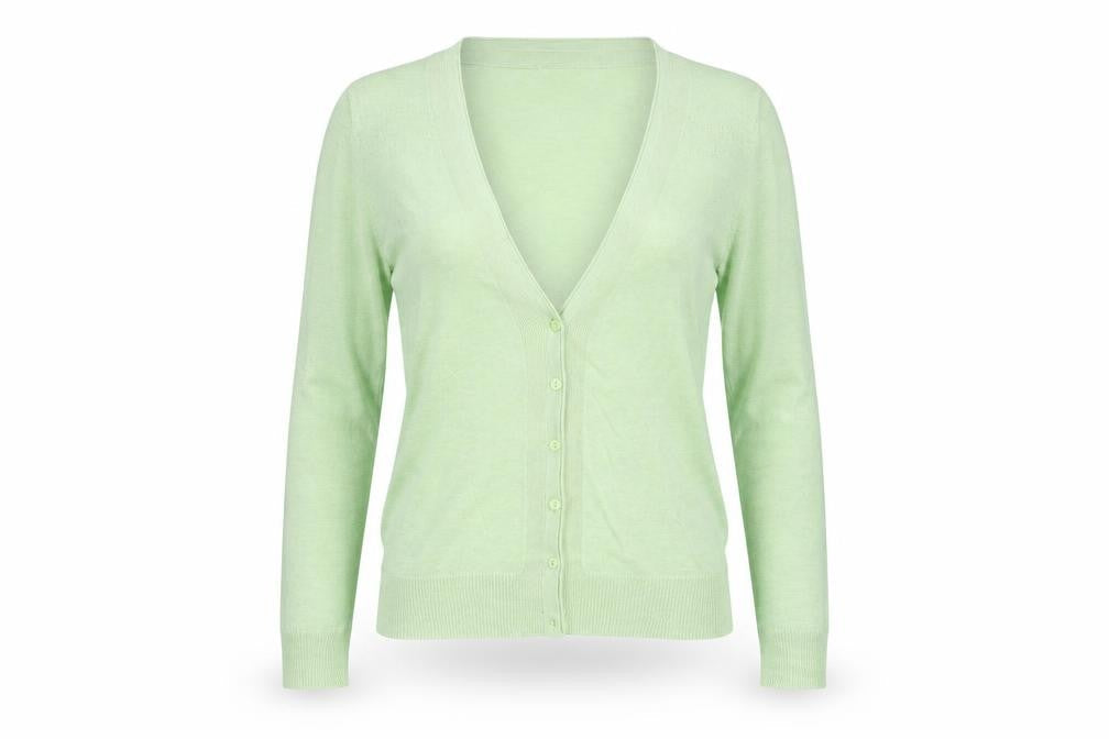FatFace Women's Green Size 10 Cotton Long Sleeve Cardigan