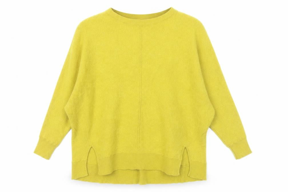 Phase Eight Womens Yellow Wool Cashmere Blend Relaxed Jumper UK S