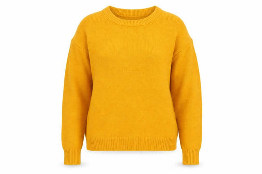 Brave Soul Womens Yellow Crew Neck Knit Pullover Jumper Size S
