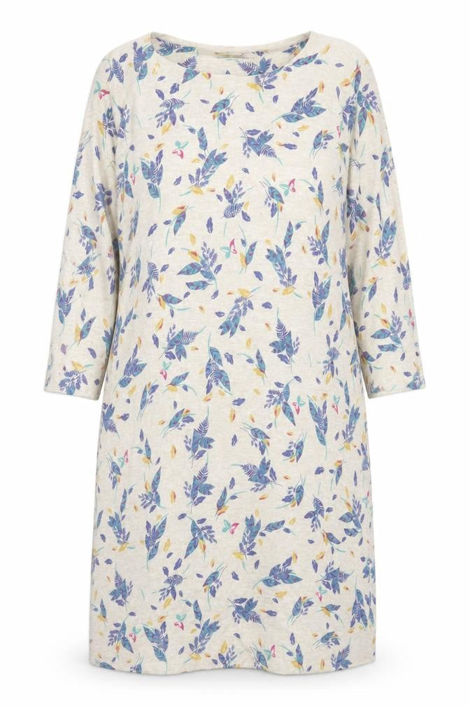Marks & Spencer Per Una Weekend Women’s Beige Floral Tunic Jumper Size 16