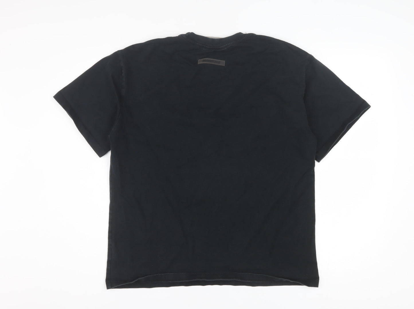 Fear of God Essentials Men's Black Cotton Short Sleeve T-Shirt Size S