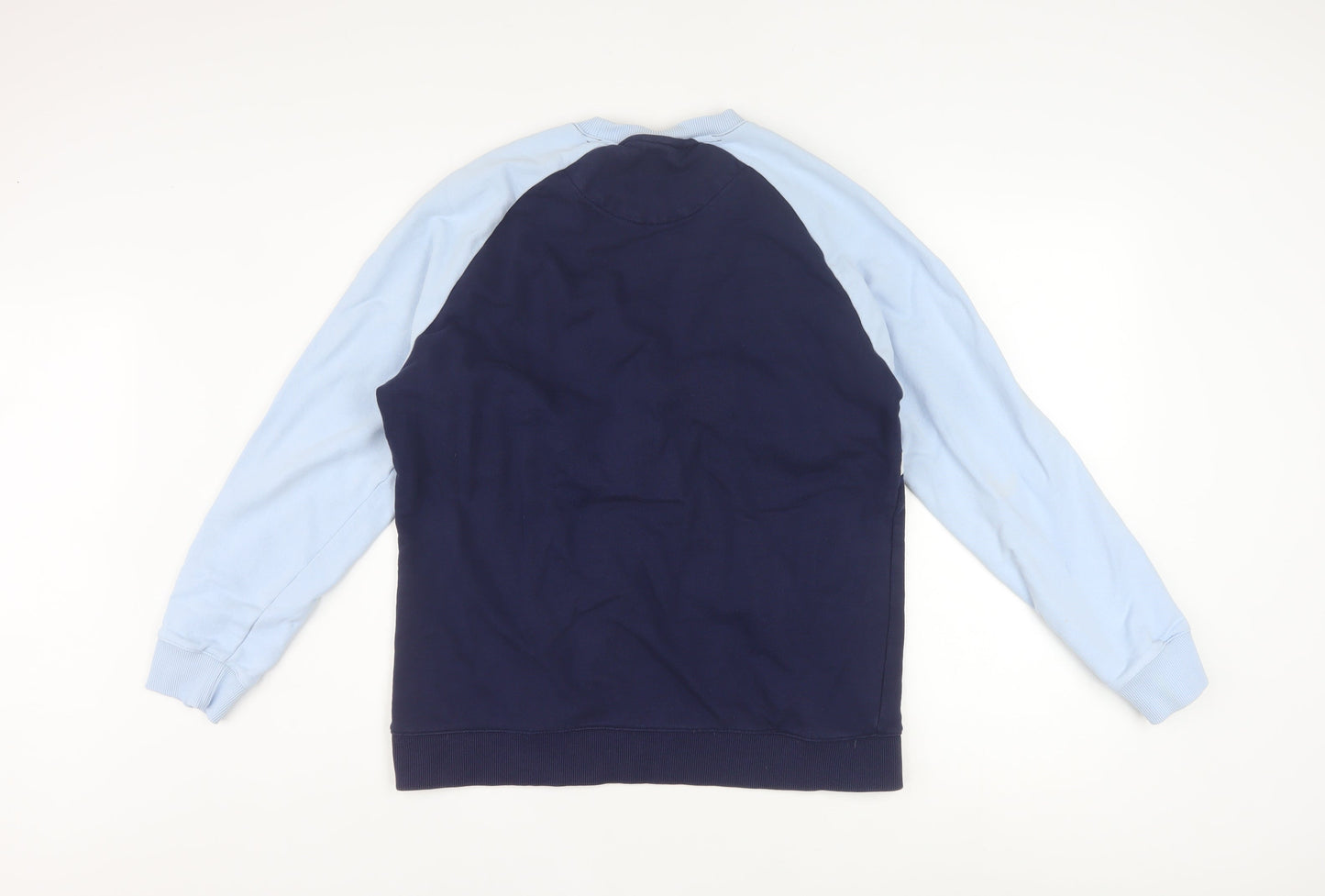 Lyle & Scott Men's Blue Crew Neck Cotton Striped Pullover Sweatshirt Size L
