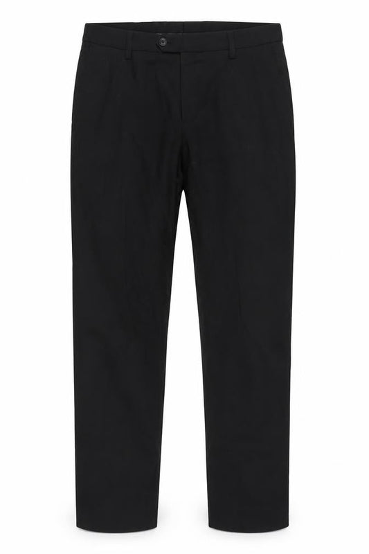 Next Men's Black 32R Dress Trousers Smart Work Flat Front