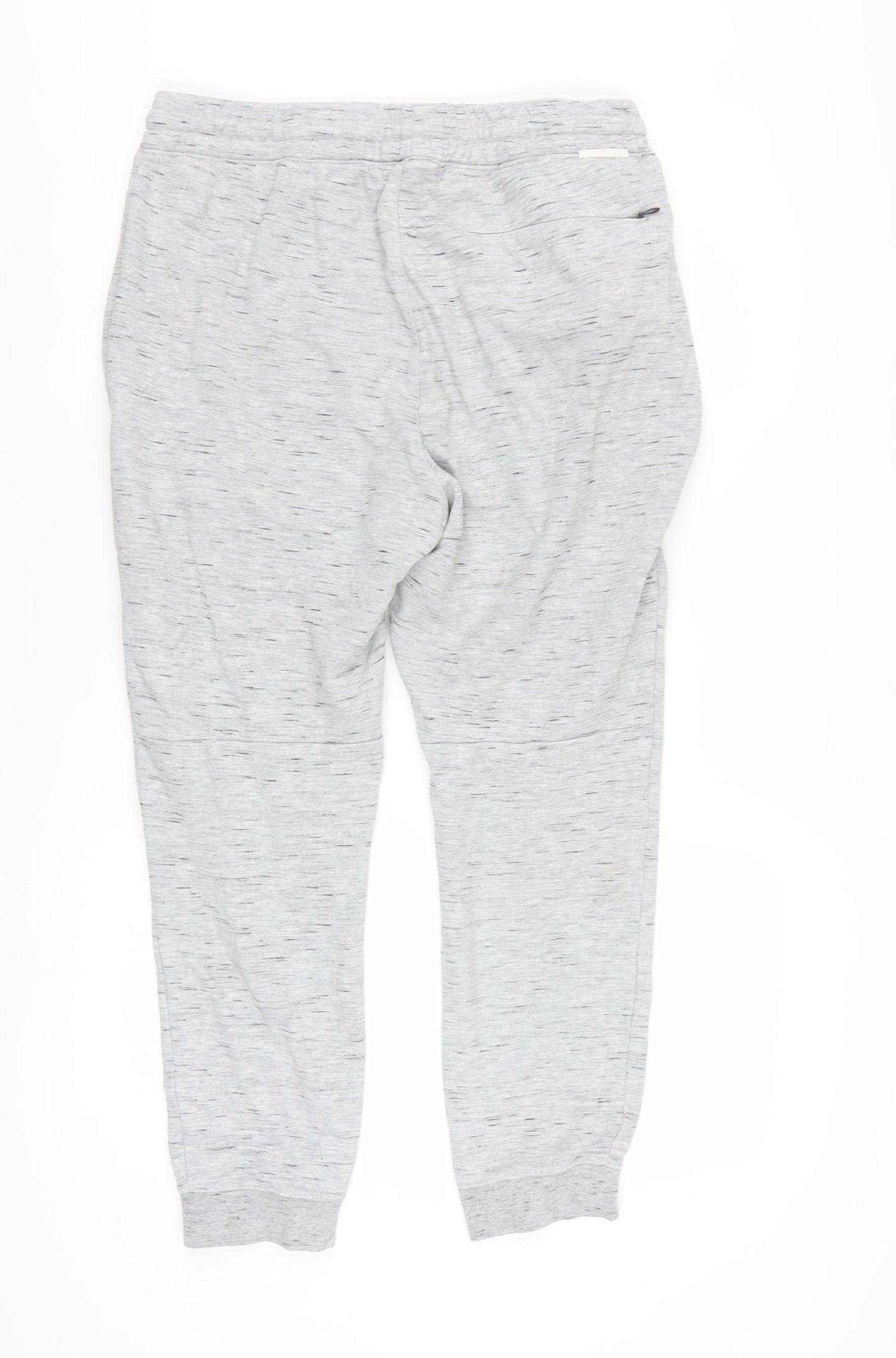 On The Byas Men Grey Jogger Trousers Medium Cotton Blend