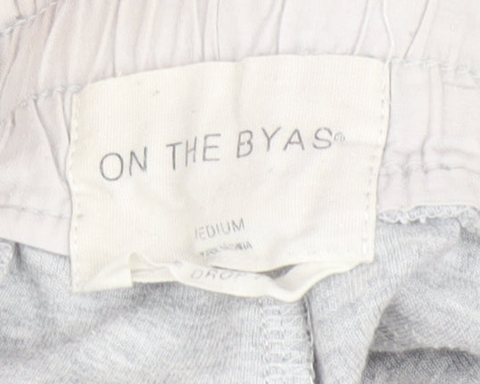 On The Byas Men Grey Jogger Trousers Medium Cotton Blend