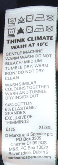 Marks and Spencer Men’s Blue Chino Trousers 30x33 Slim Fit Stretch