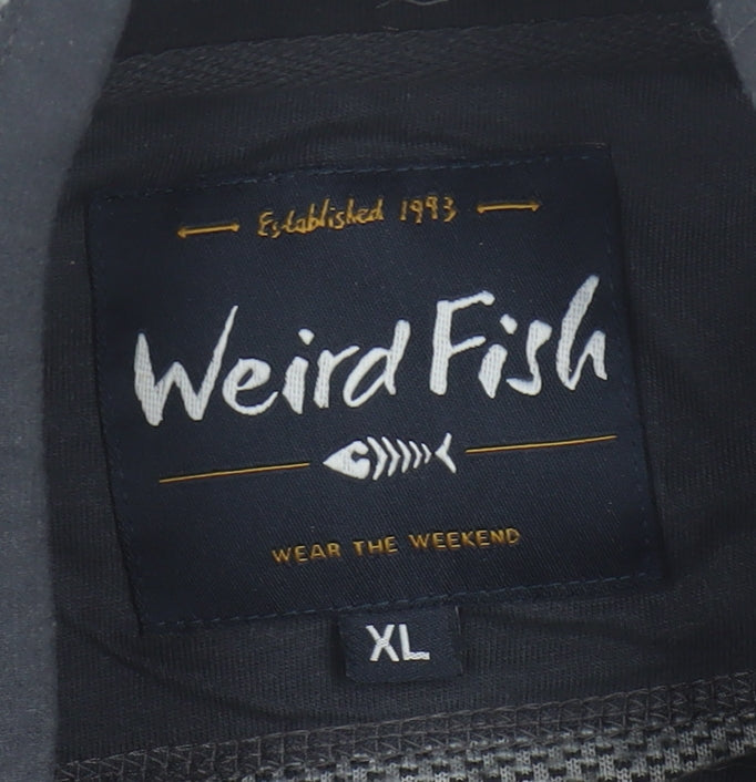 Weird Fish Men's Grey XL 1/4 Zip Fleece Sweatshirt Pullover