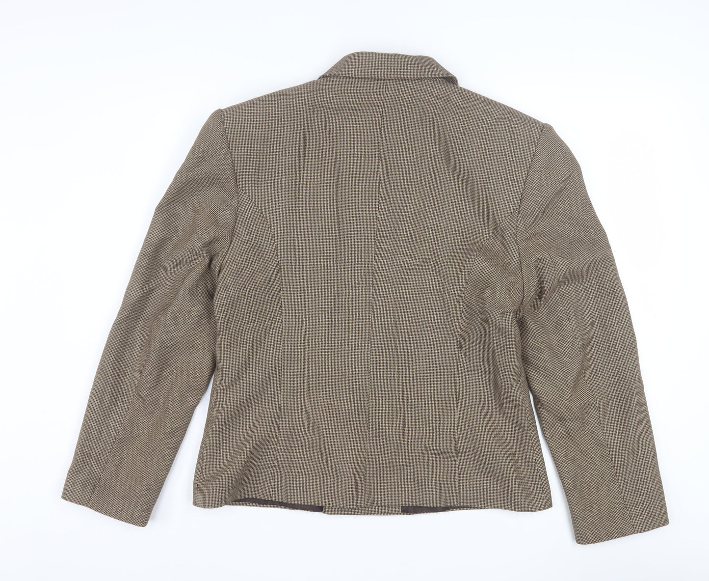 Marks and Spencer Women’s Brown Checked Blazer UK 14 Classic Workwear