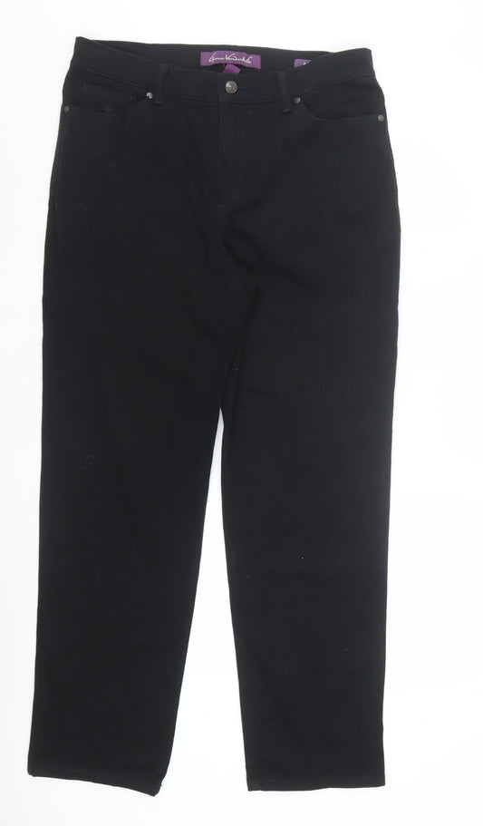 Gloria Vanderbilt Women’s Black Size 12 Straight Fit Stretch Jeans