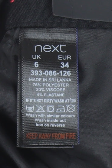Next Womens Black Petite Skinny Trousers Size 6 Slim Fit Business Workwear