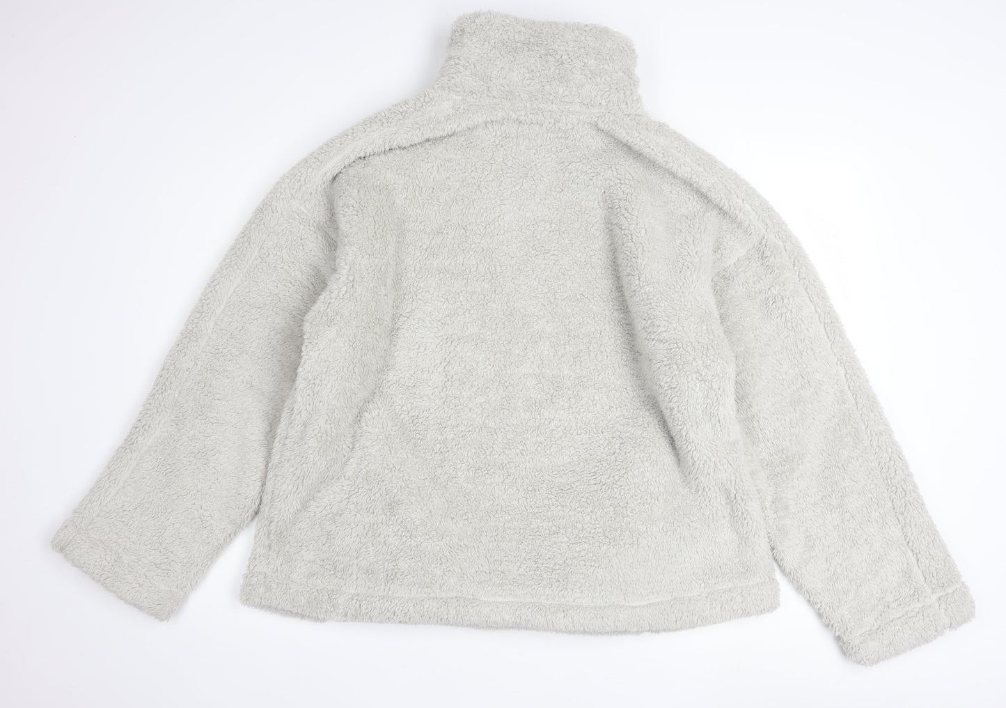 Next Womens Grey 1/2 Zip Fleece Pullover Sweatshirt Size M