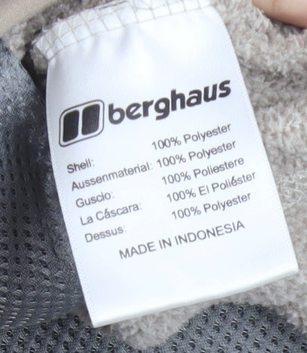 Berghaus Women's Beige Fleece Jacket Size 12 Full Zip Outdoor Coat