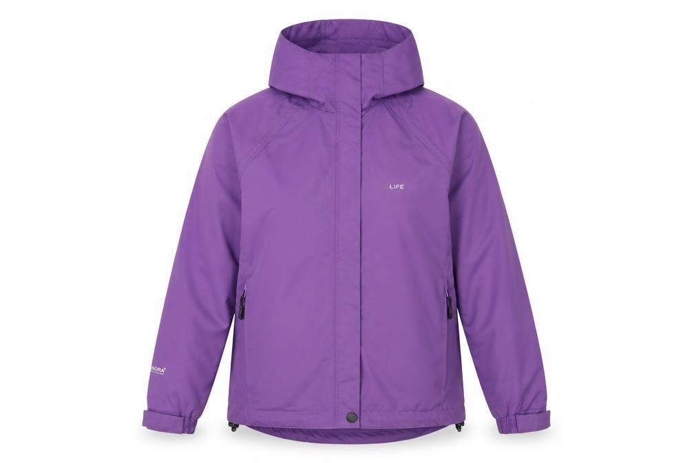 X-Life Women's Purple Waterproof Hooded Rain Jacket Size S 10-12 UK