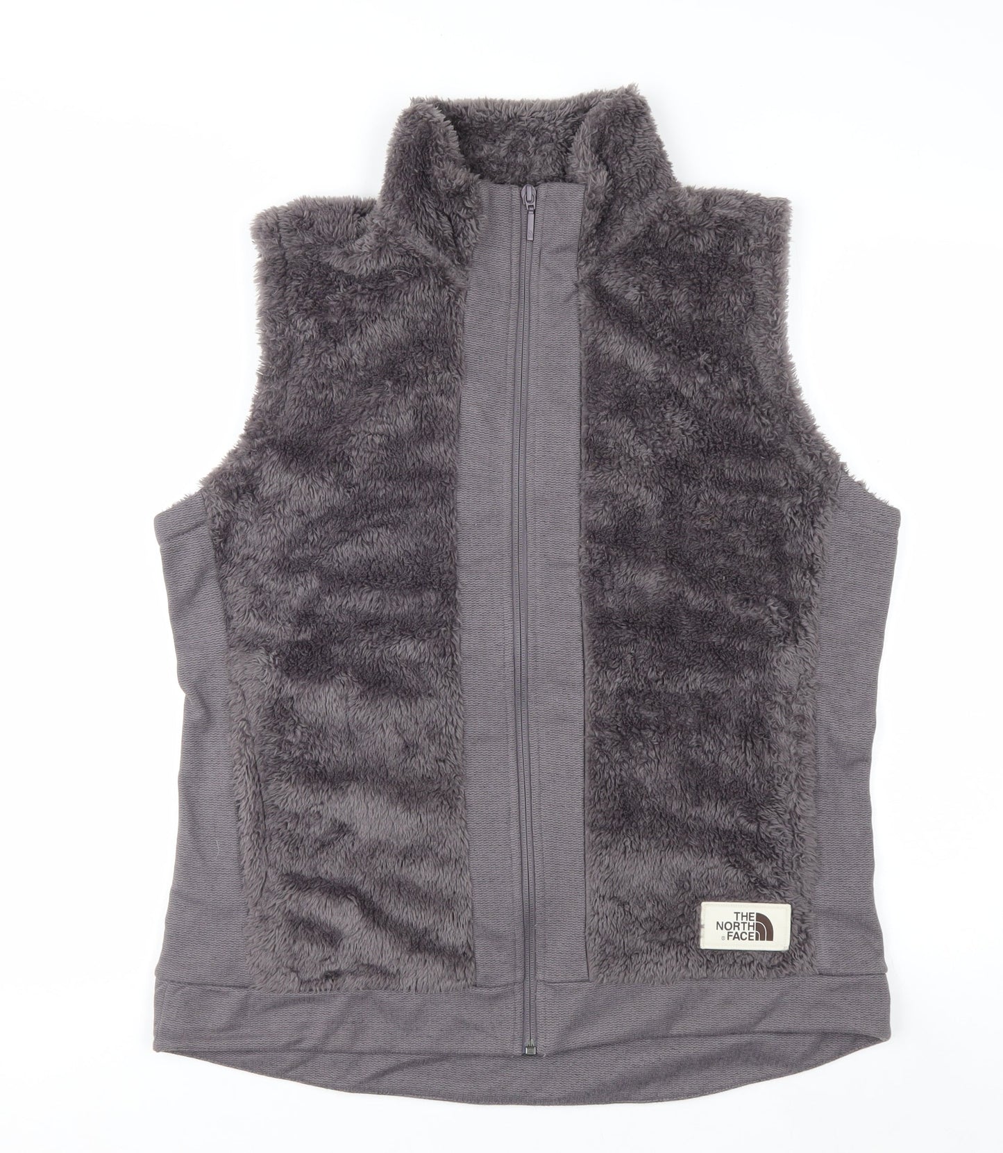 The North Face Womens Grey Fleece Zip Waistcoat L Outdoor Gilet